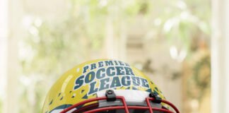 Free Realistic Football Helmet Mockup PSD Template
