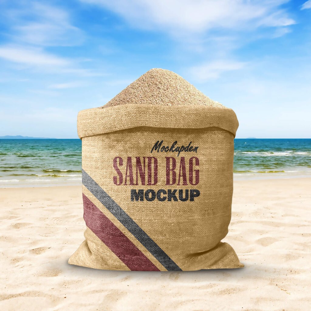 Free Sand Bag Mockup PSD Template