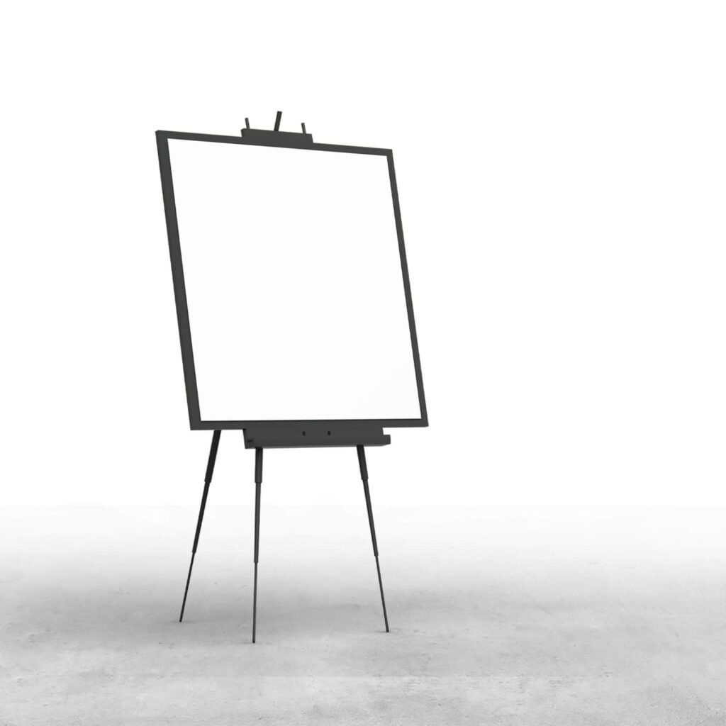 Blank Free Flipchart Mockup PSD Template