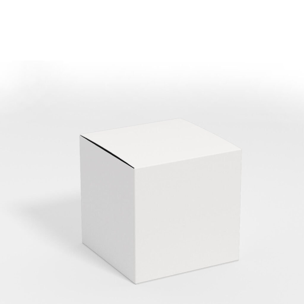 Blank Free Glossy Paper Box Mockup PSD Template