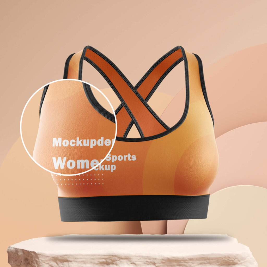 Free Women's Sports Bra Mockup PSD Template - Mockup Den