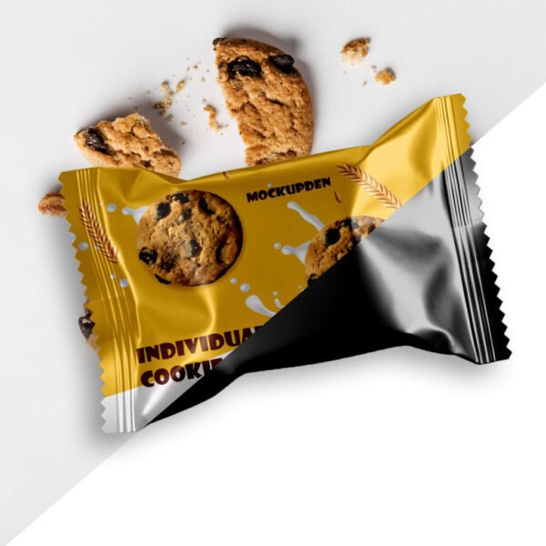 Free Individually Wrapped Cookie Mockup PSD Template