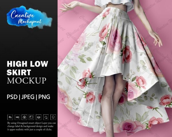 High Low Skirt Mockup 1